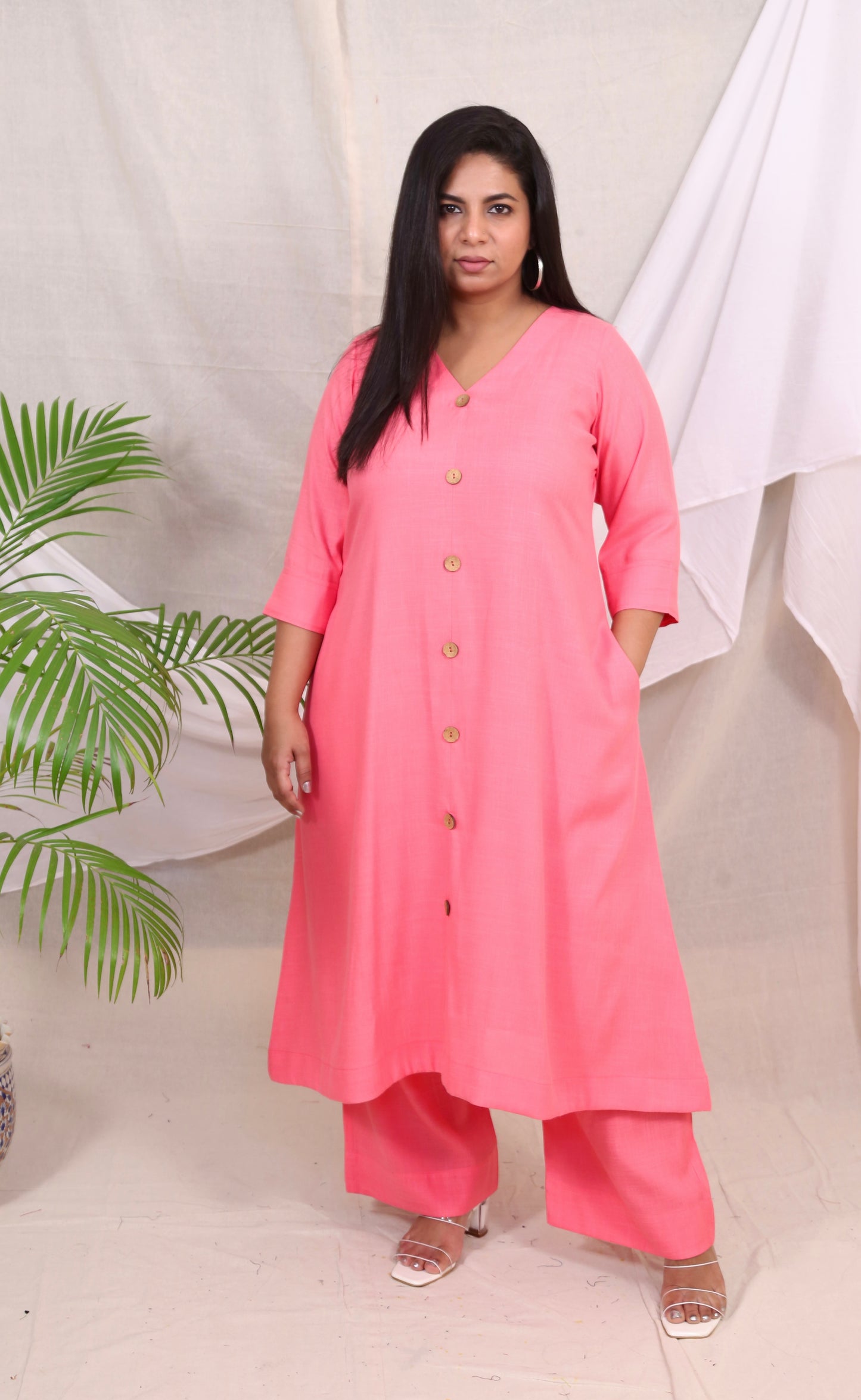 Meera - Co Ord set - Baby Pink - Soft Cotton