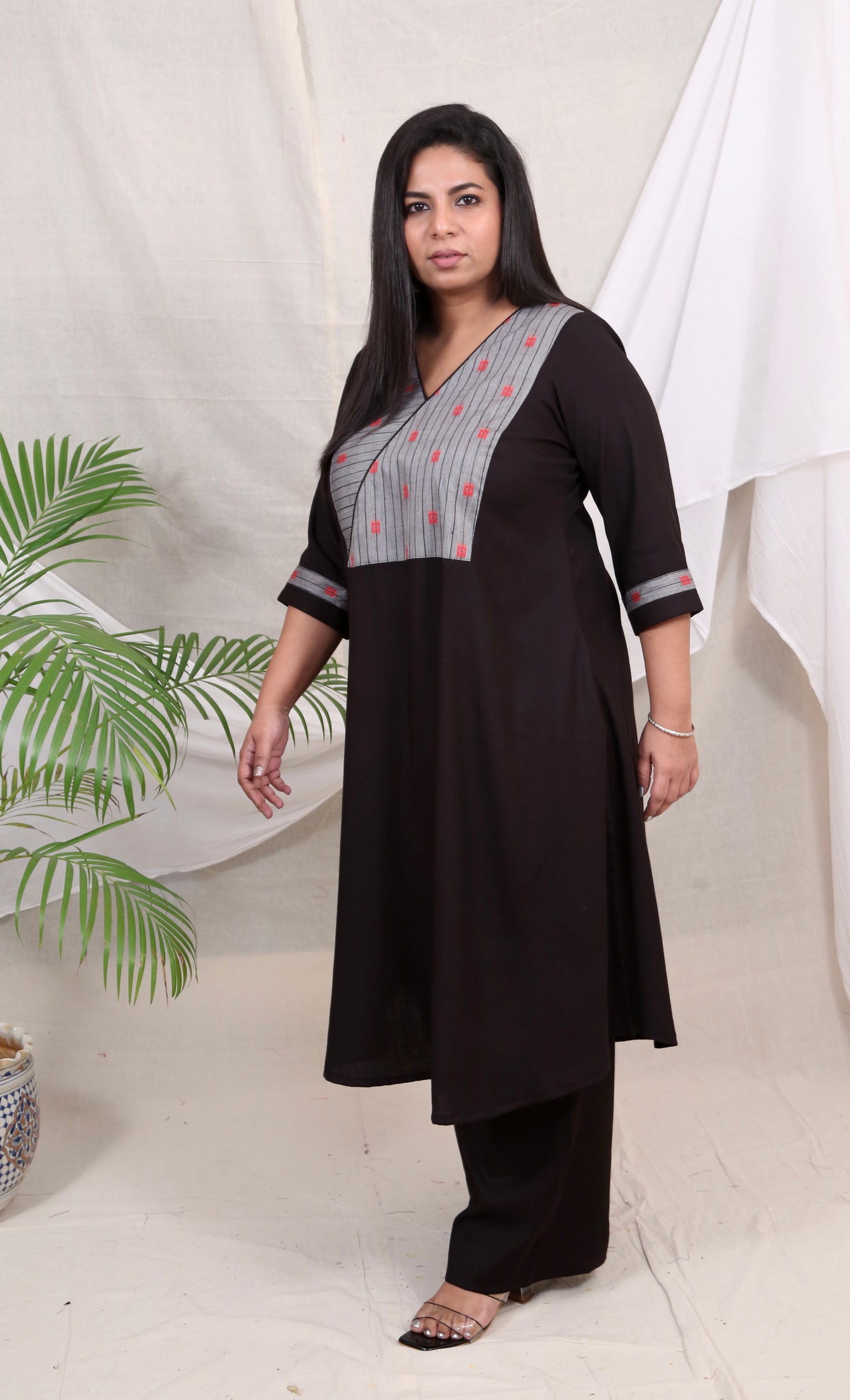 KHUSHI - kurta - BLACK - Soft Cotton