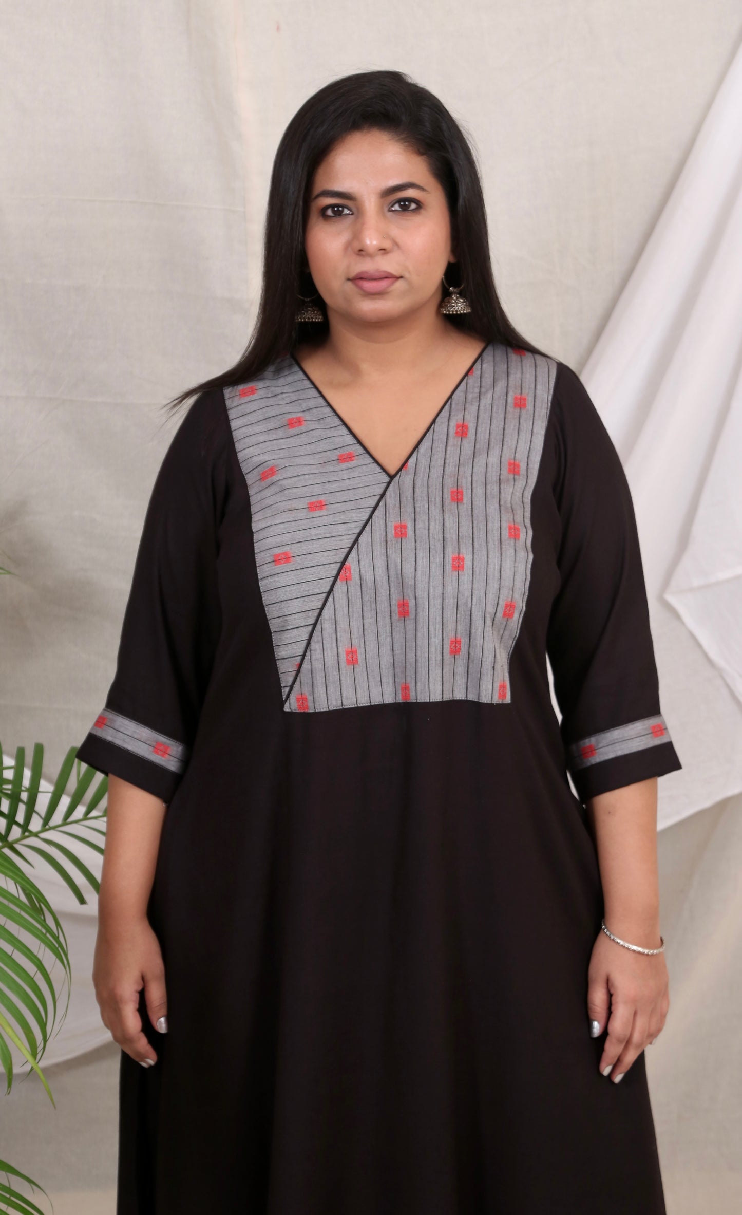 KHUSHI - kurta - BLACK - Soft Cotton