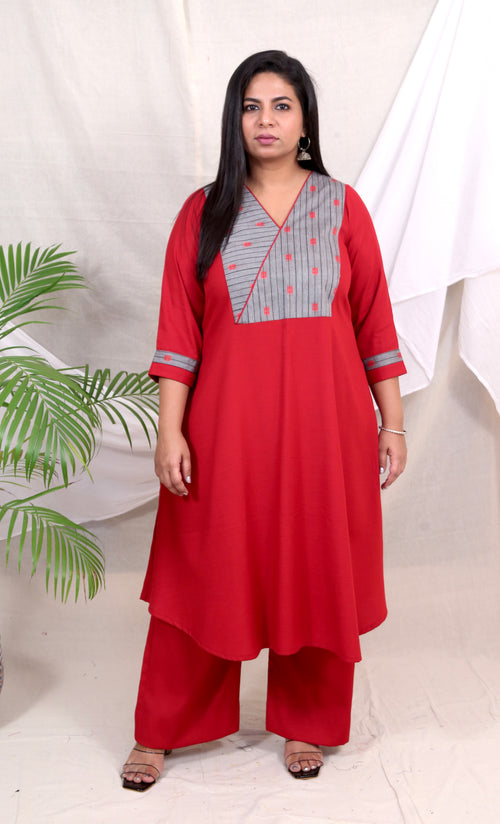 KHUSHI -  Kurta - MAROON - Soft Cotton