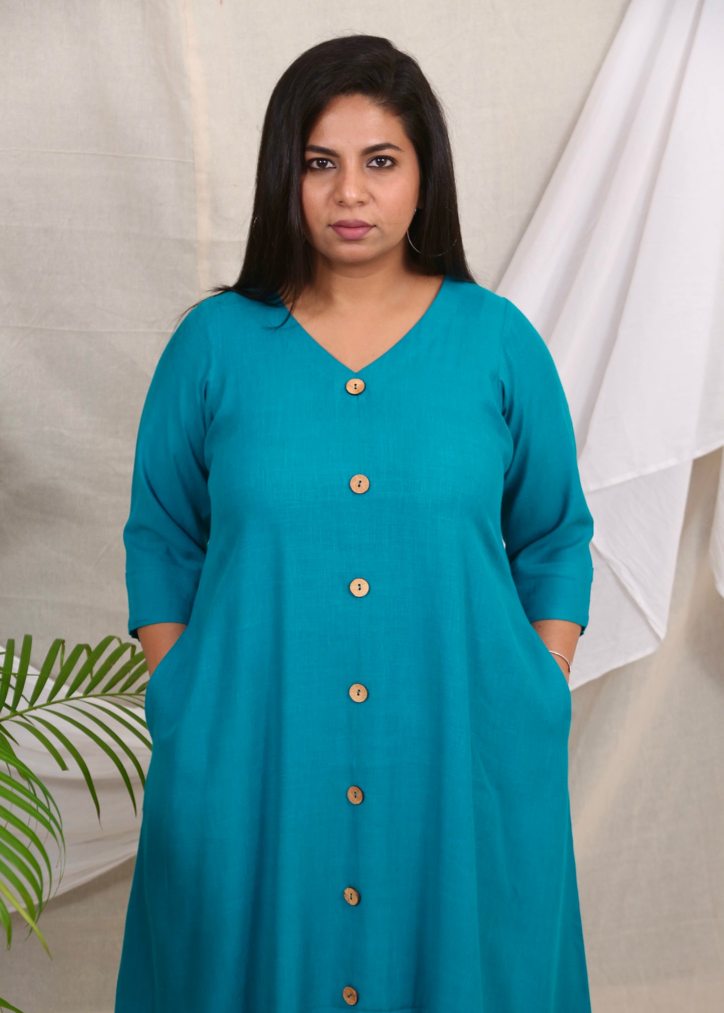 Meera - Co Ord set - RAMA GREEN - Soft Cotton