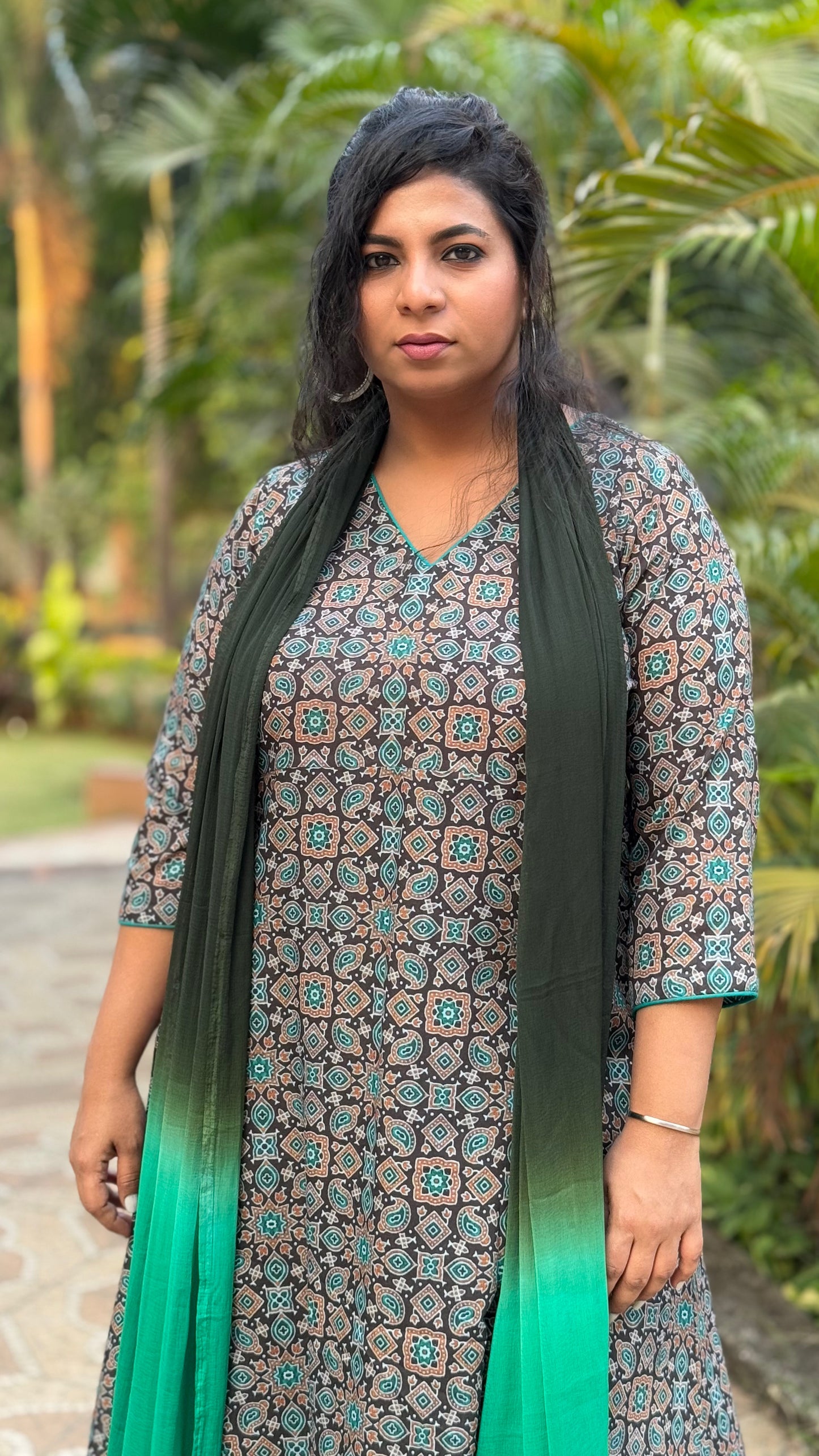 Adhira - Kurta Pant set + Dupatta Optional- GREEN