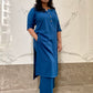 AMMU - KURTA AND PANT SET - Midnight Blue
