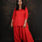 JUGNU - Co Ord Set - RED - SOFT COTTON