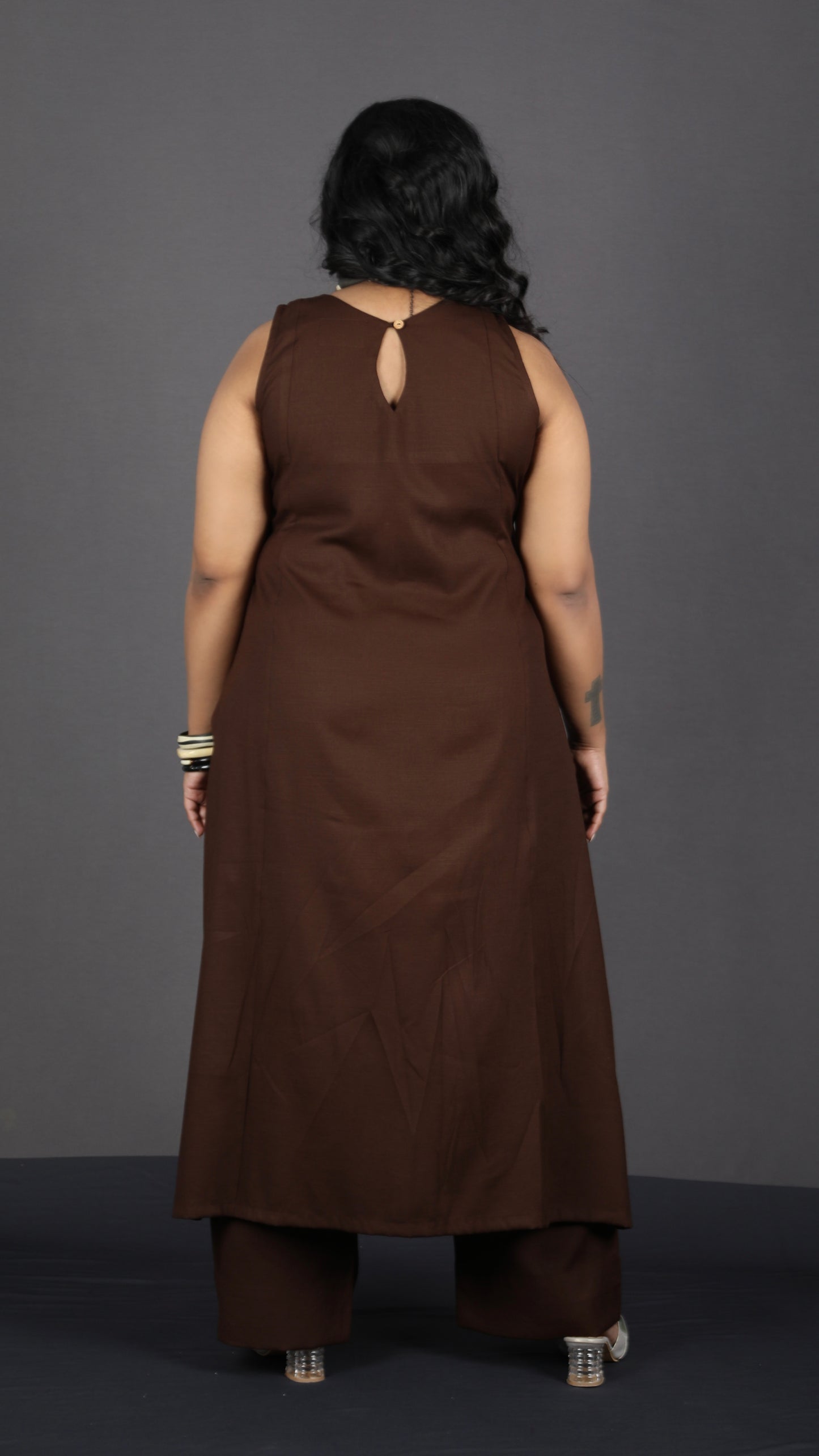 Eshana - 2 pc set - Soft cotton - Brown