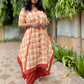 ANNA - Dress - Cotton Checks - ORANGE