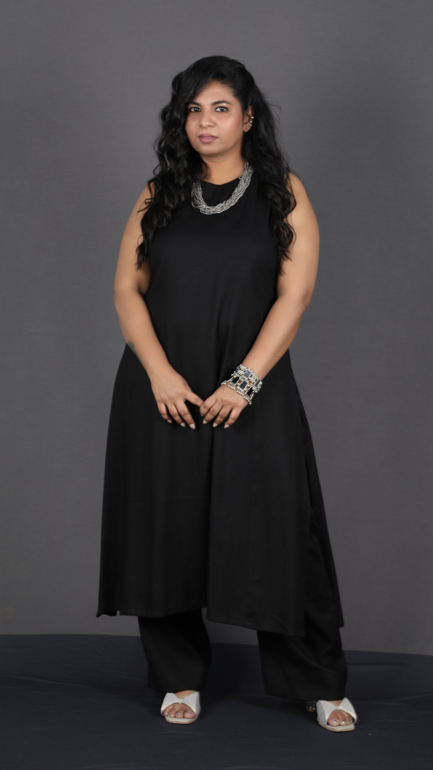 Eshana - 2 pc set - Soft cotton - Black