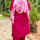 ADYA - CO ORD SET - MEJENTA SOFT COTTON  ( WITH MUL MUL DUPATTA - OPTIONAL)