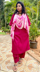 ADYA - CO ORD SET - MEJENTA SOFT COTTON  ( WITH MUL MUL DUPATTA - OPTIONAL)