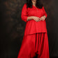 JUGNU - Co Ord Set - RED - SOFT COTTON