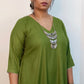KULFI - MEHENDI GREEN ( soft cotton ) buy kurta or full set