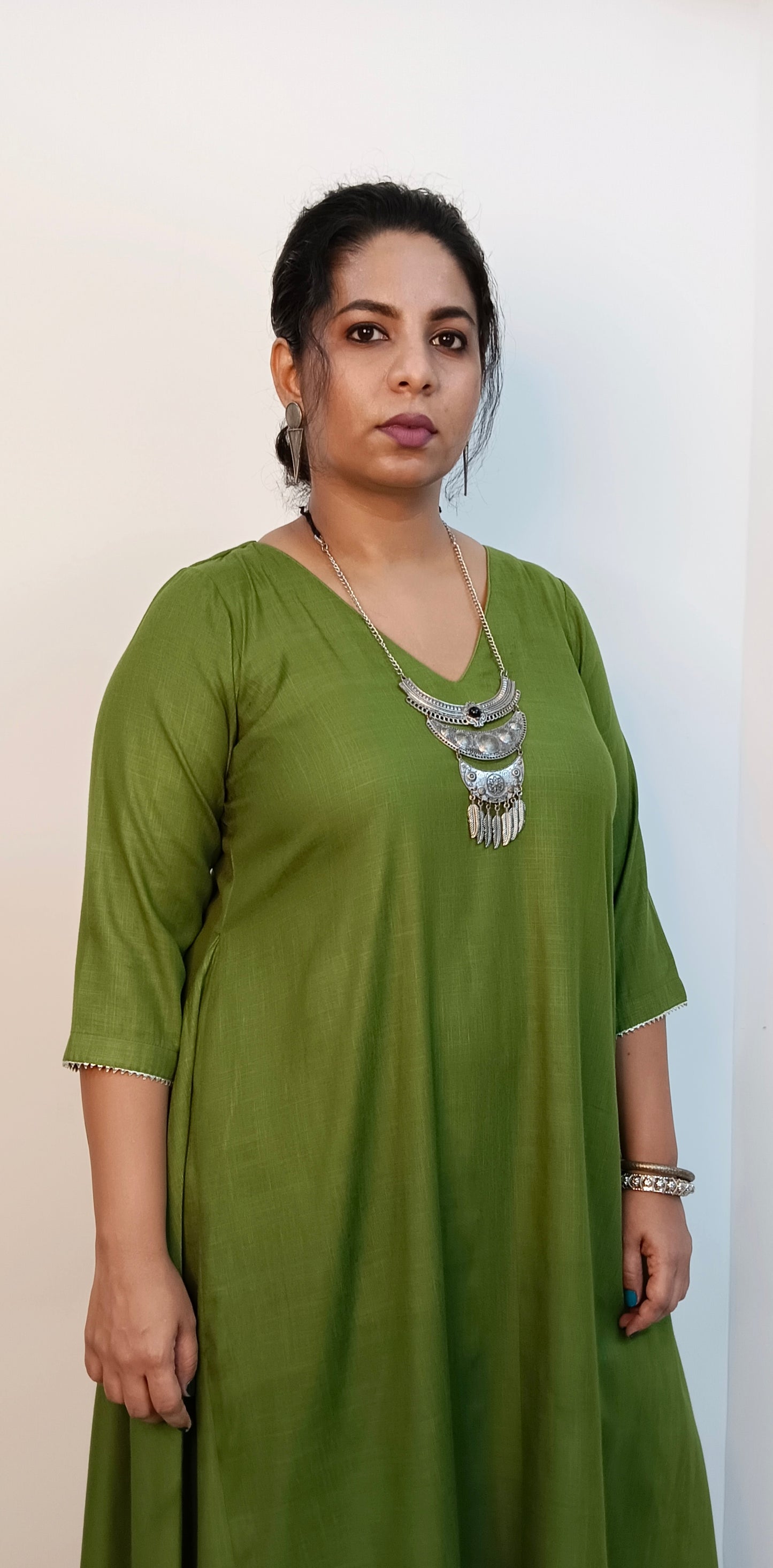 KULFI - MEHENDI GREEN ( soft cotton ) buy kurta or full set