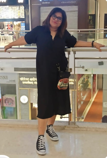 ANYA -  SHIRT DRESS -  BLACK