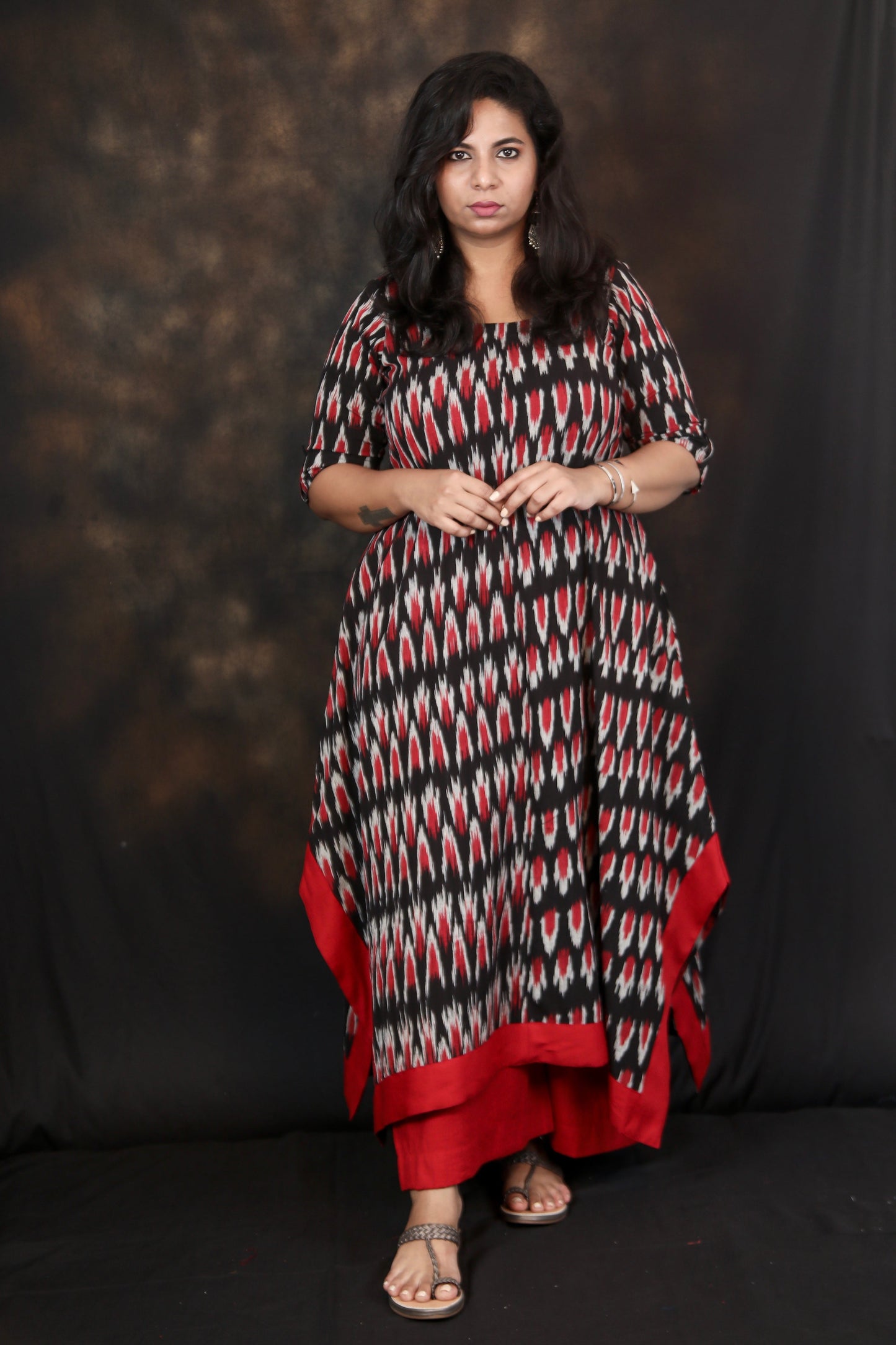 ANNA - SET - BLACK IKKAT COTTON
