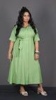 Bella - Shirt dress - Soft cotton - Pista green