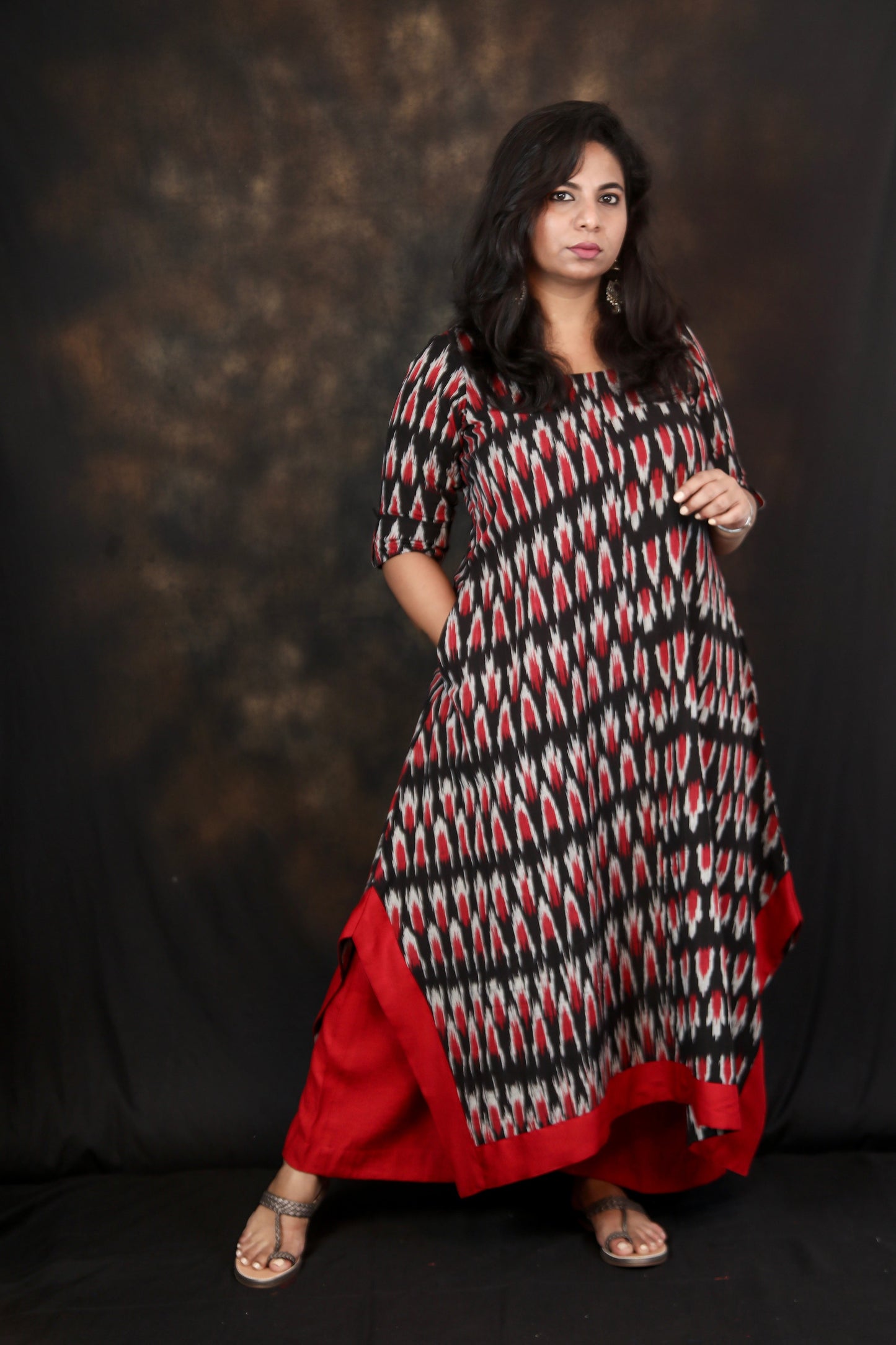 ANNA - SET - BLACK IKKAT COTTON