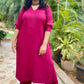 ADYA - ONLY KURTA OR CO ORD SET - MEJENTA SOFT COTTON  ( WITH MUL MUL DUPATTA - OPTIONAL)