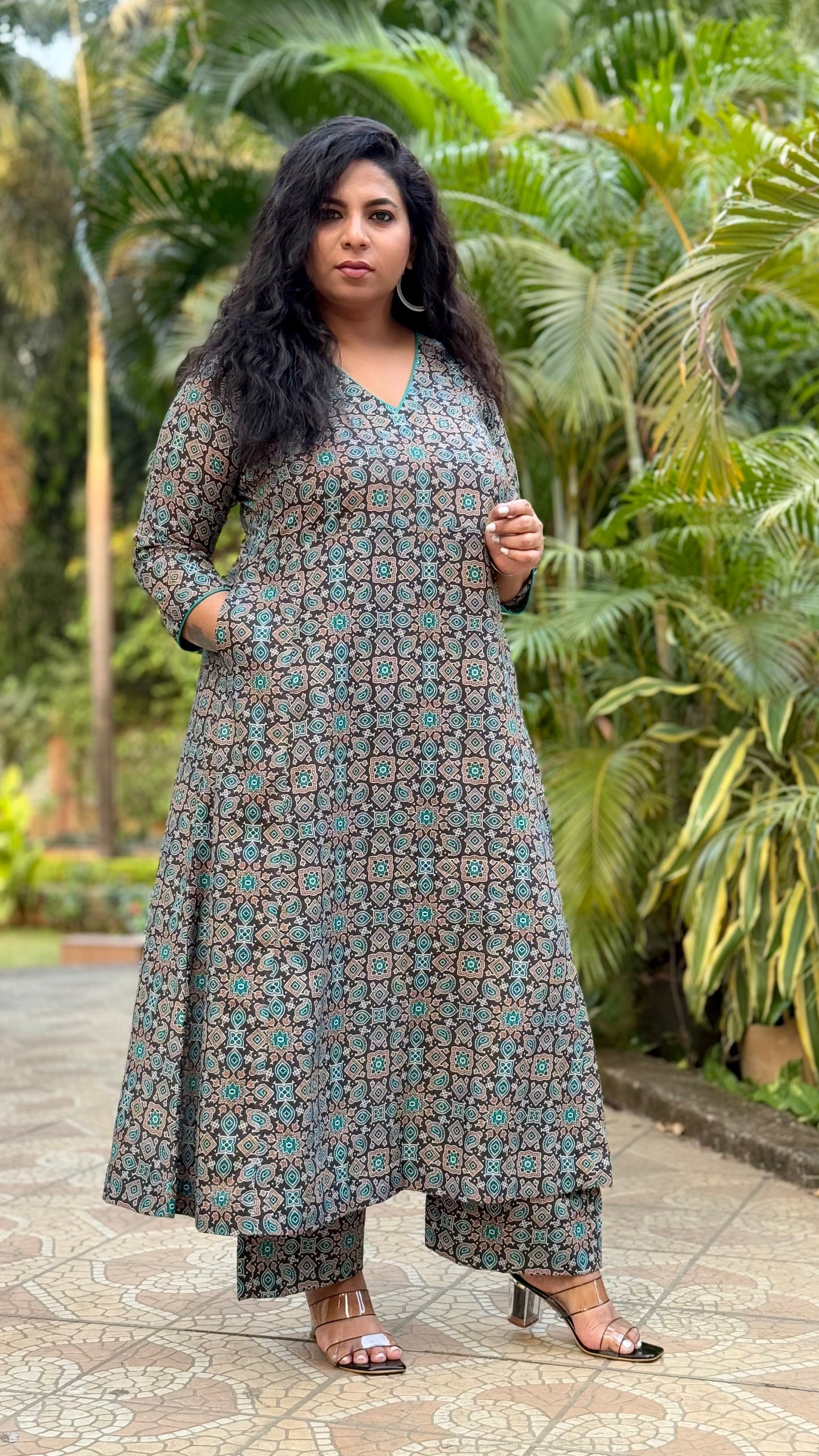 Adhira - Kurta Pant set + Dupatta Optional- GREEN