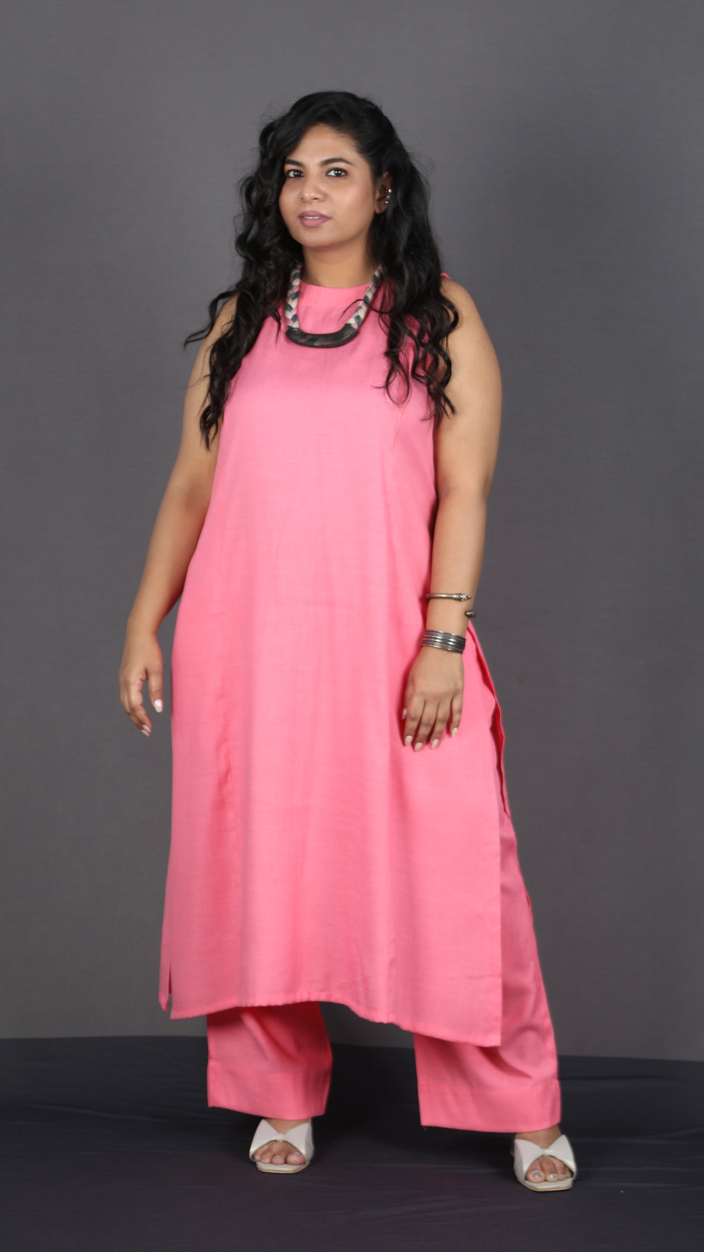 Eshana - 2 pc set - Soft cotton - Baby pink