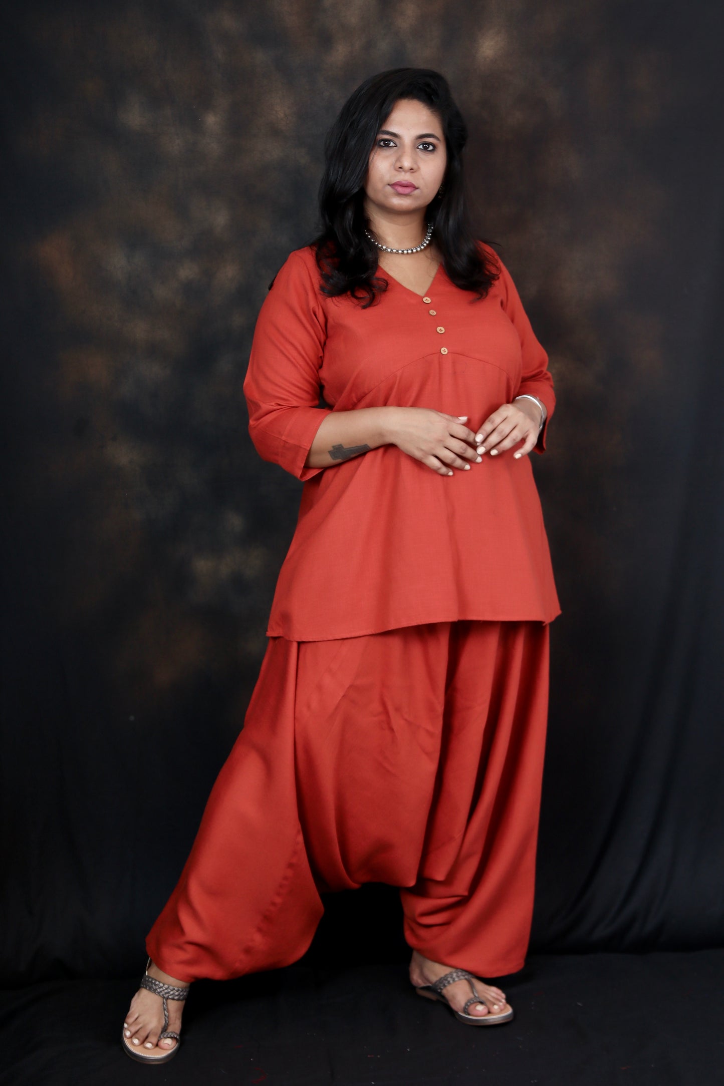 JUGNU - Co Ord Set - RUST - SOFT COTTON