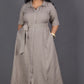Bella - Shirt dress - Soft cotton - MUD GREY