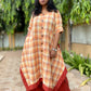 ANNA - Dress - Cotton Checks - ORANGE