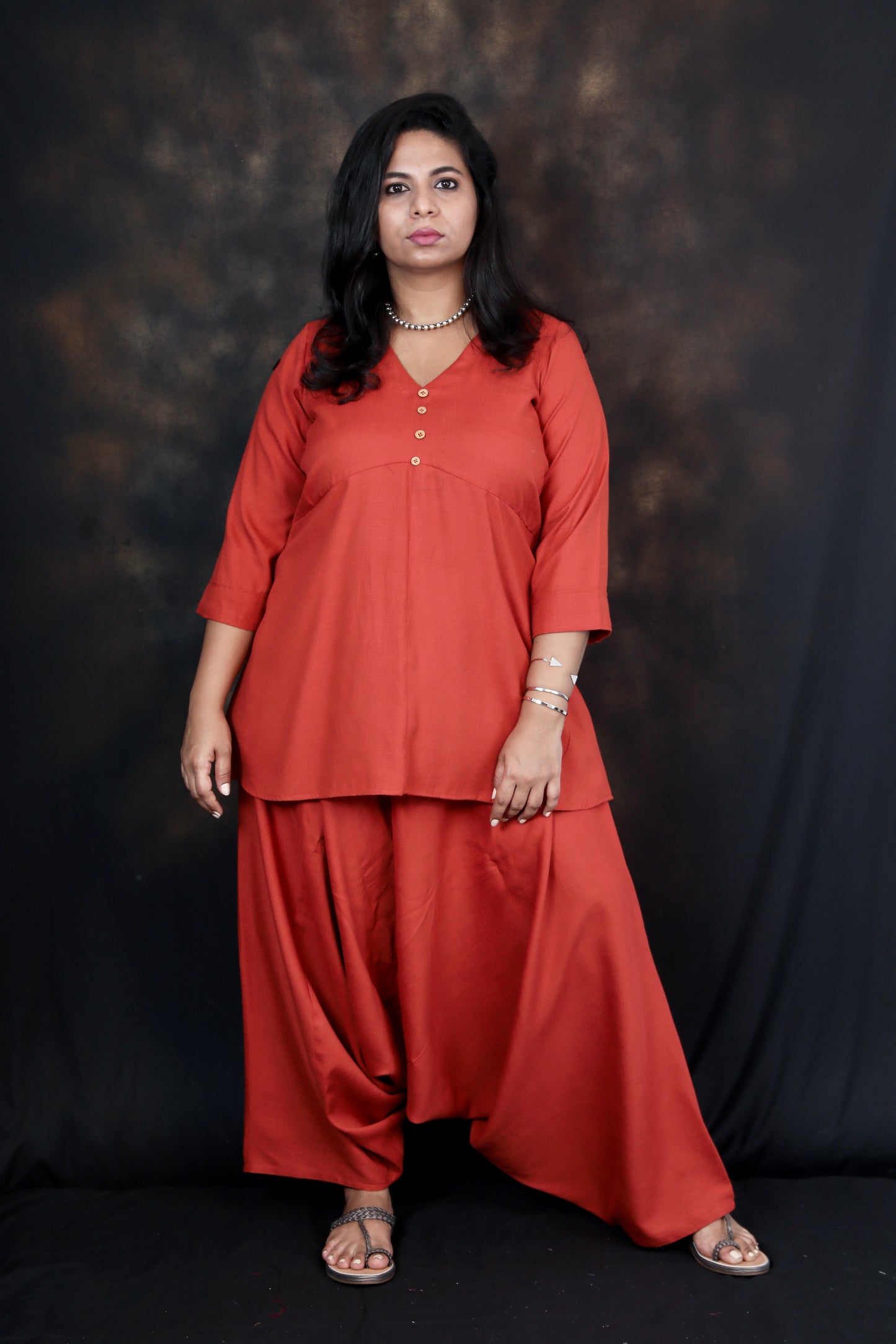 JUGNU - Co Ord Set - RUST - SOFT COTTON