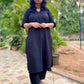 ADYA - CO ORD SET - BLACK SOFT COTTON  ( WITH MUL MUL DUPATTA OPTIONAL )