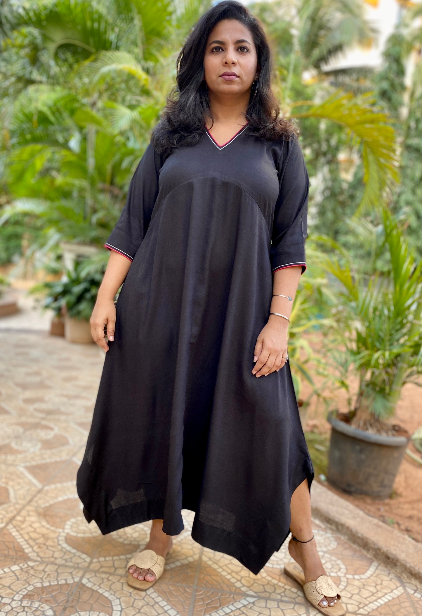 RimJhim - DRESS - BLACK - Soft Cotton
