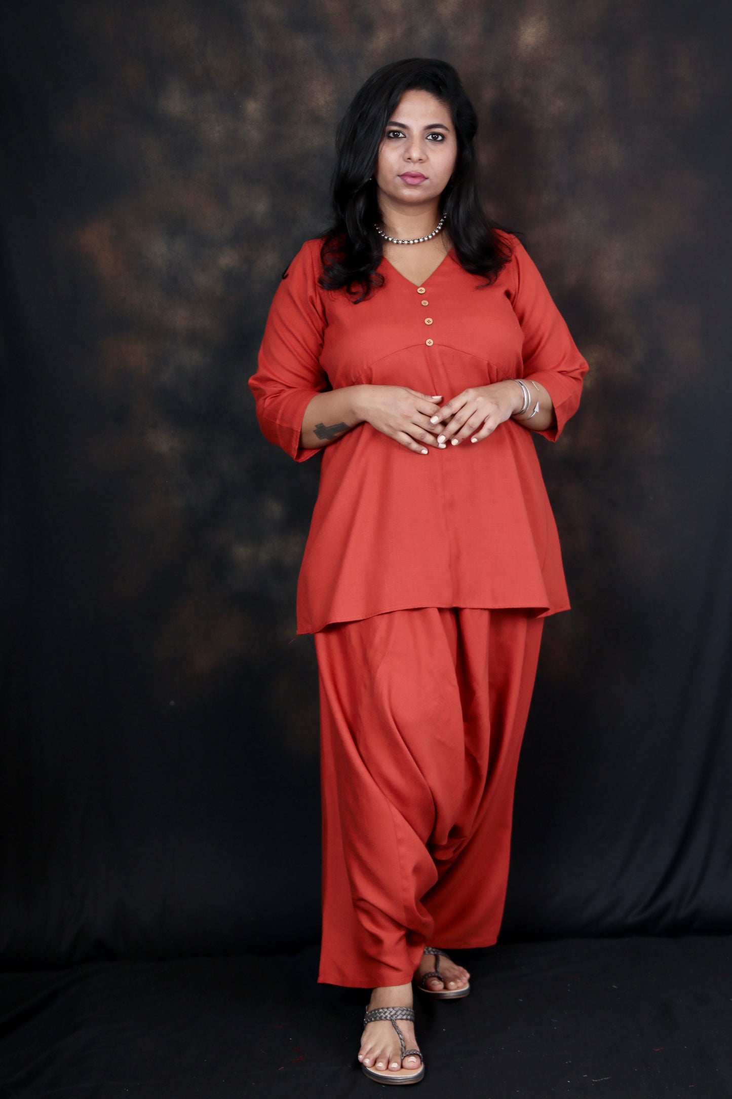 JUGNU - Co Ord Set - RUST - SOFT COTTON