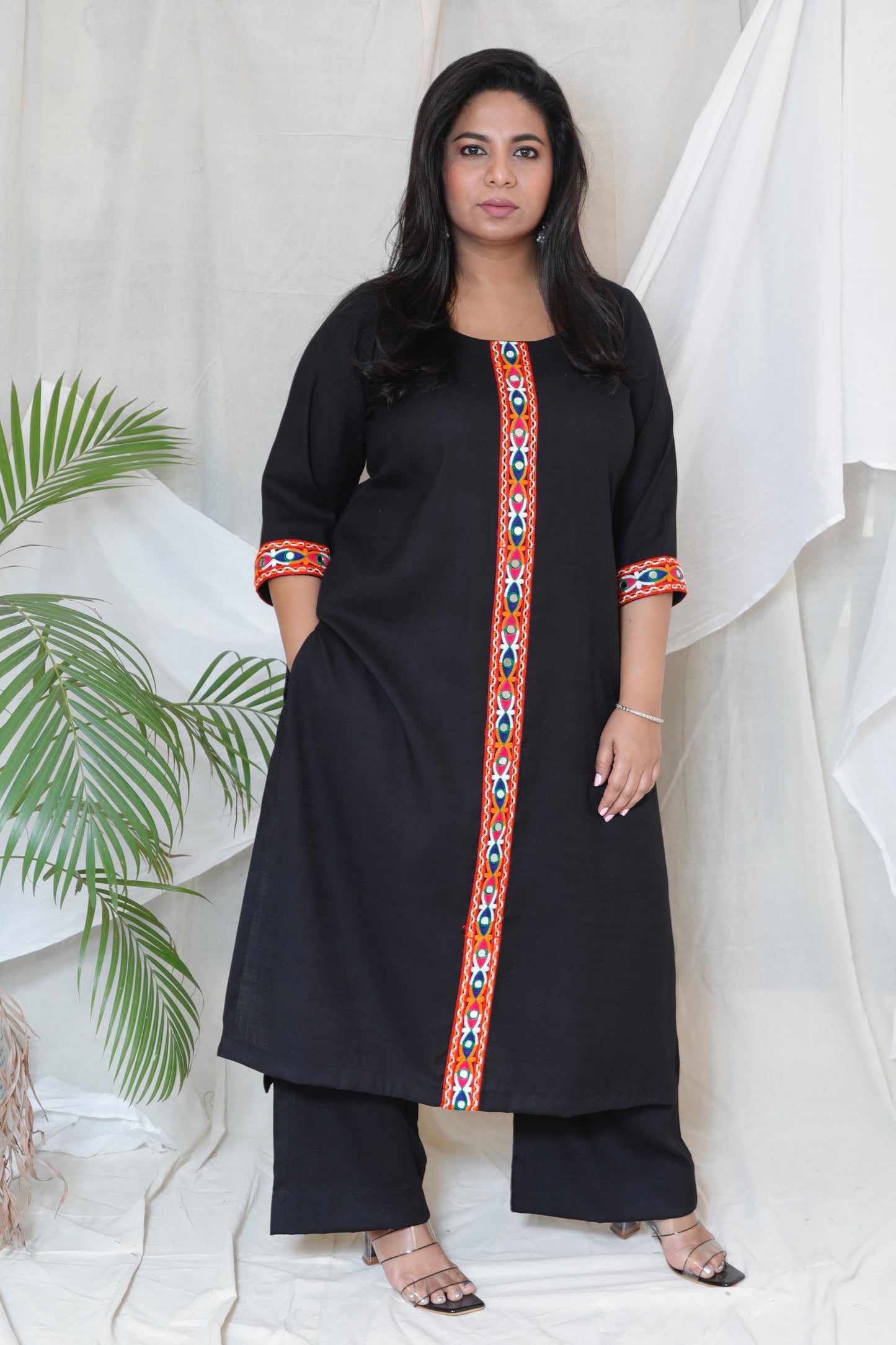 KAJOL - Kurta - soft cotton - BLACK