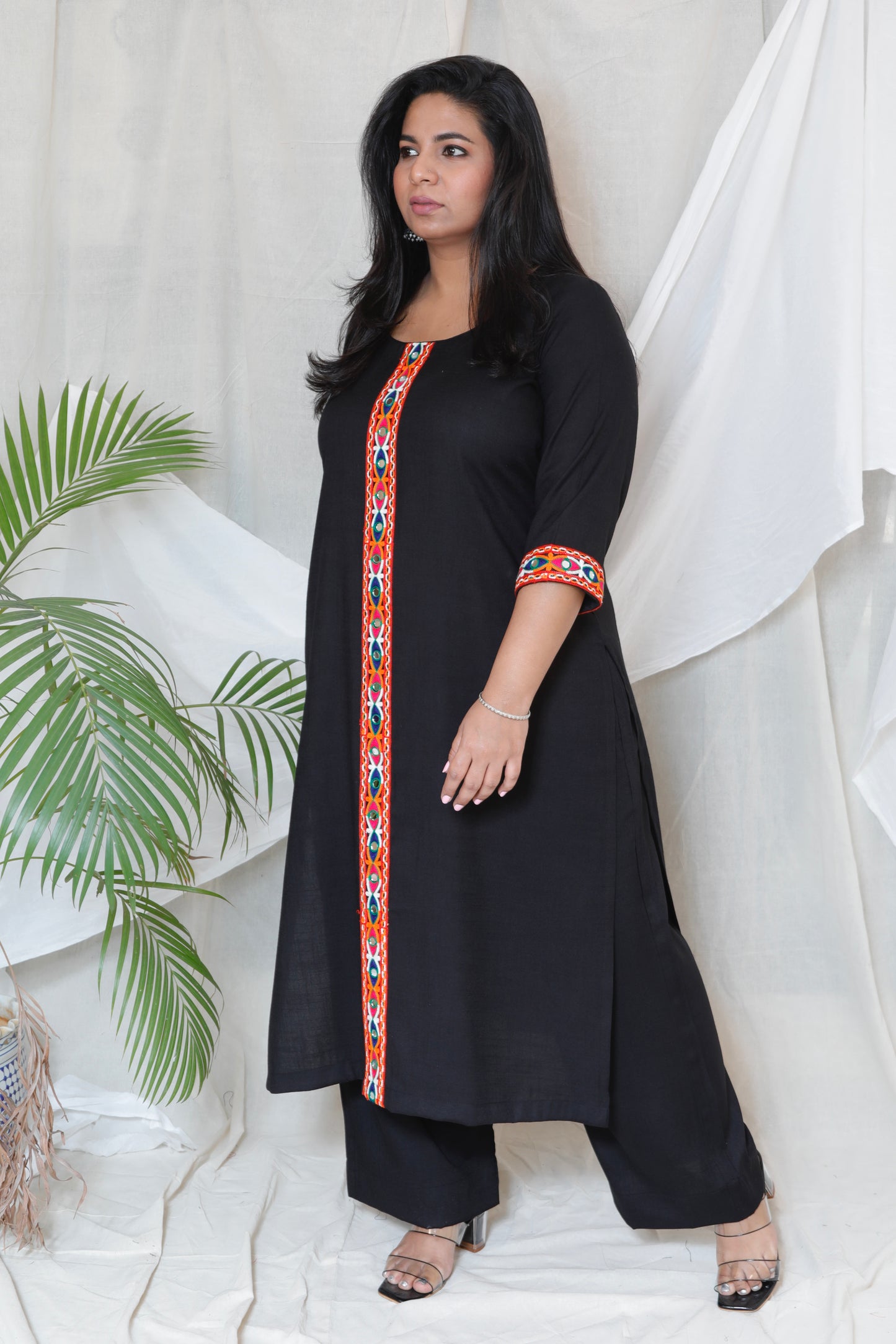 KAJOL - Kurta - soft cotton - BLACK