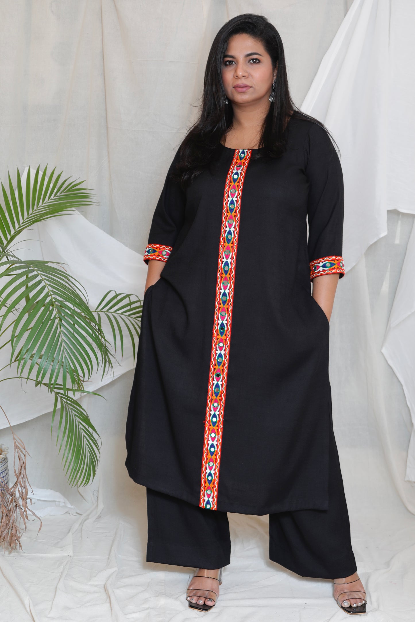 KAJOL - Kurta - soft cotton - BLACK