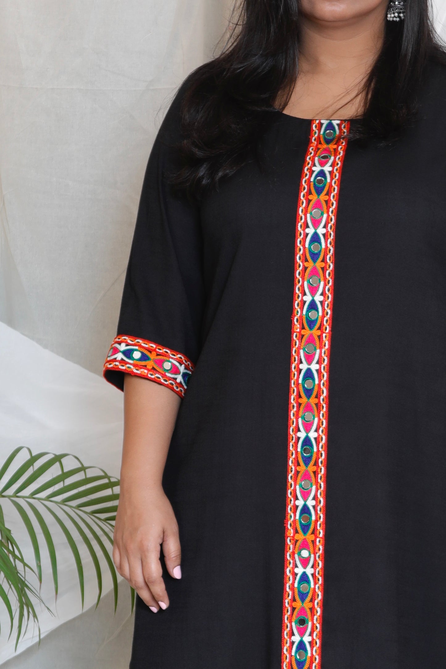 KAJOL - Kurta - soft cotton - BLACK