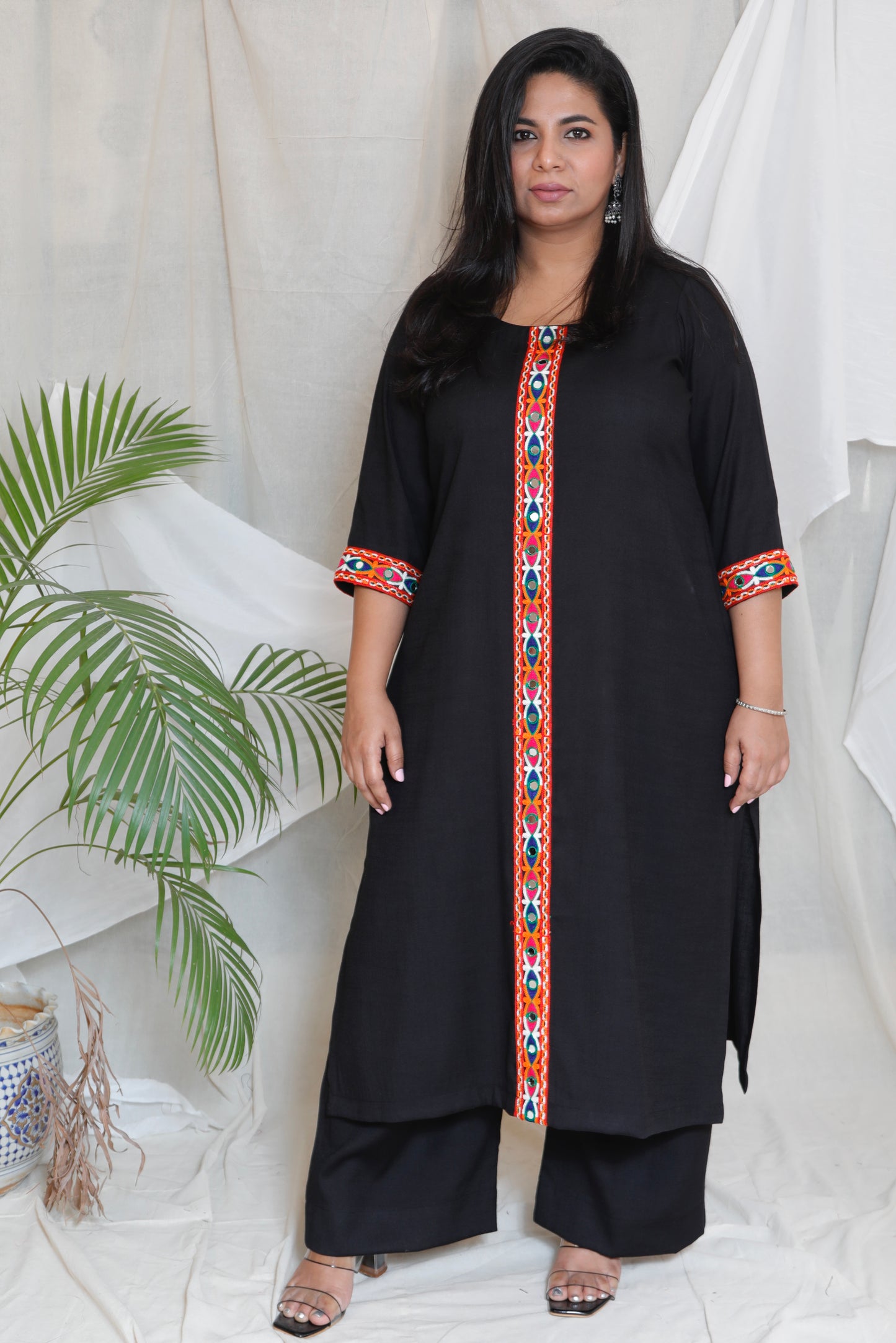 KAJOL - Kurta - soft cotton - BLACK