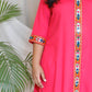KAJOL - KURTA PANT SET - soft cotton - RANI PINK