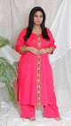 KAJOL - KURTA PANT SET - soft cotton - RANI PINK