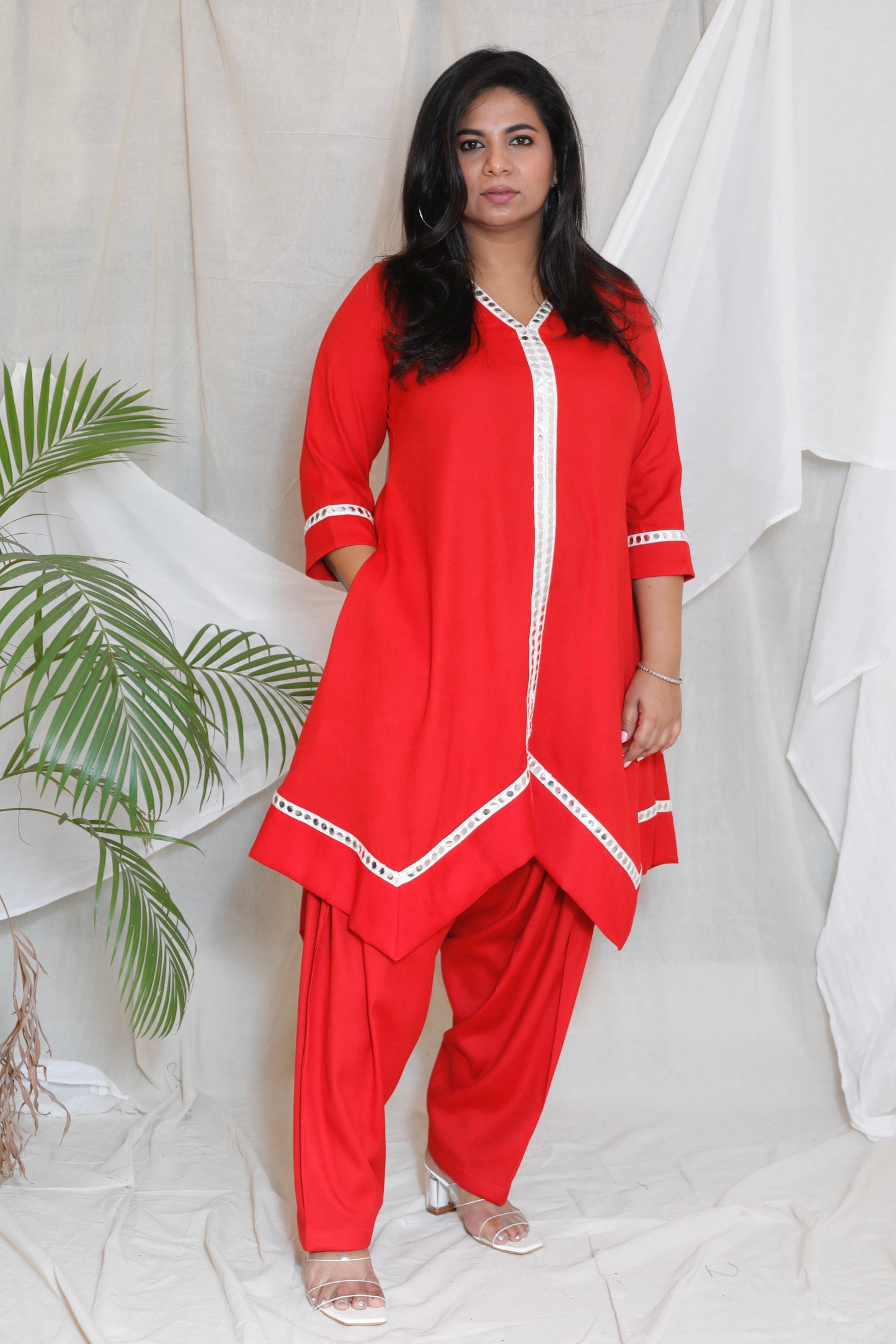 NORAH - CO ORDS - RED - soft cotton