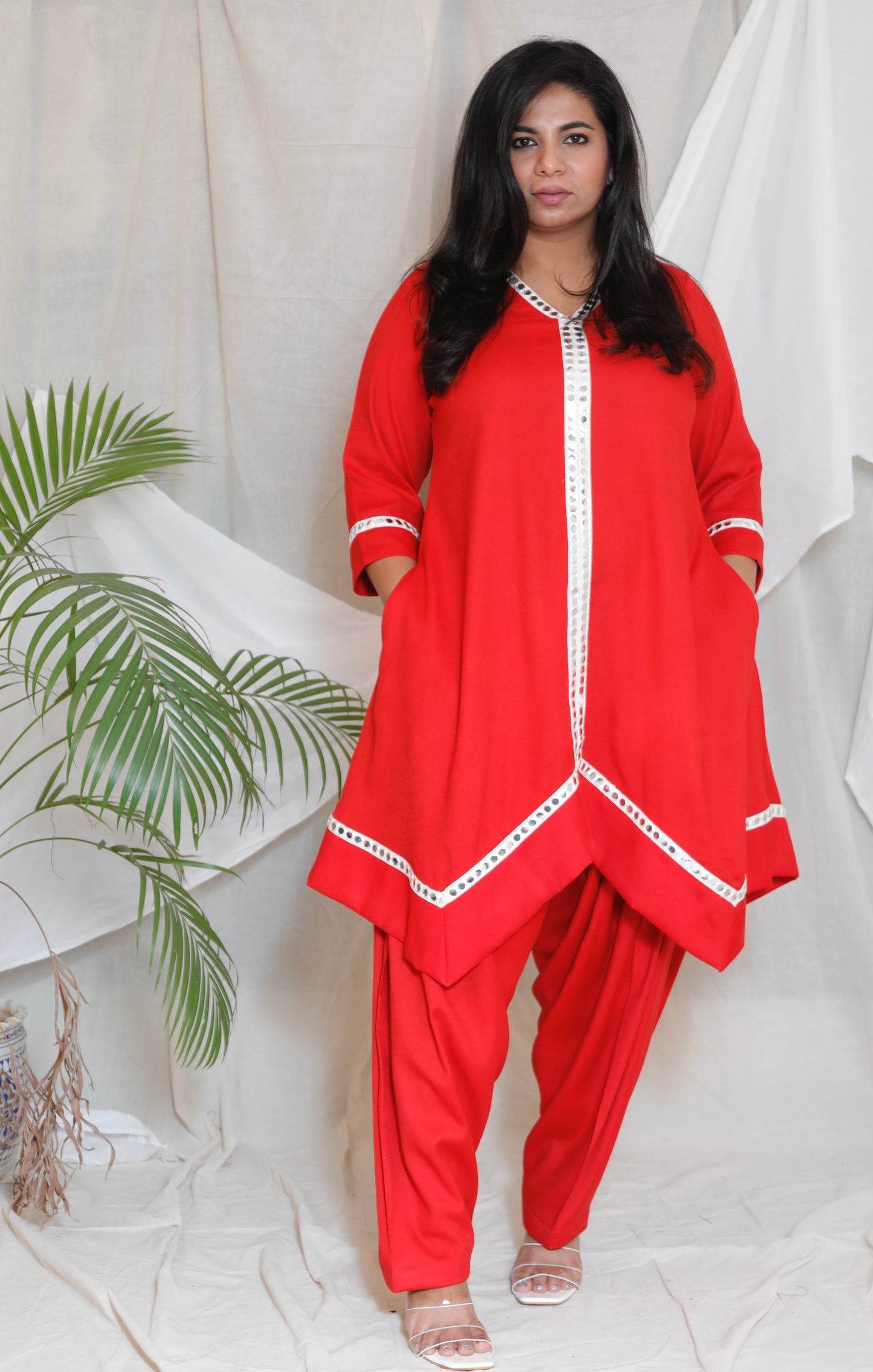 NORAH - CO ORDS - RED - soft cotton