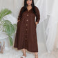 Meera - DRESS or SET - BROWN - Soft Cotton