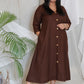 Meera - DRESS or SET - BROWN - Soft Cotton