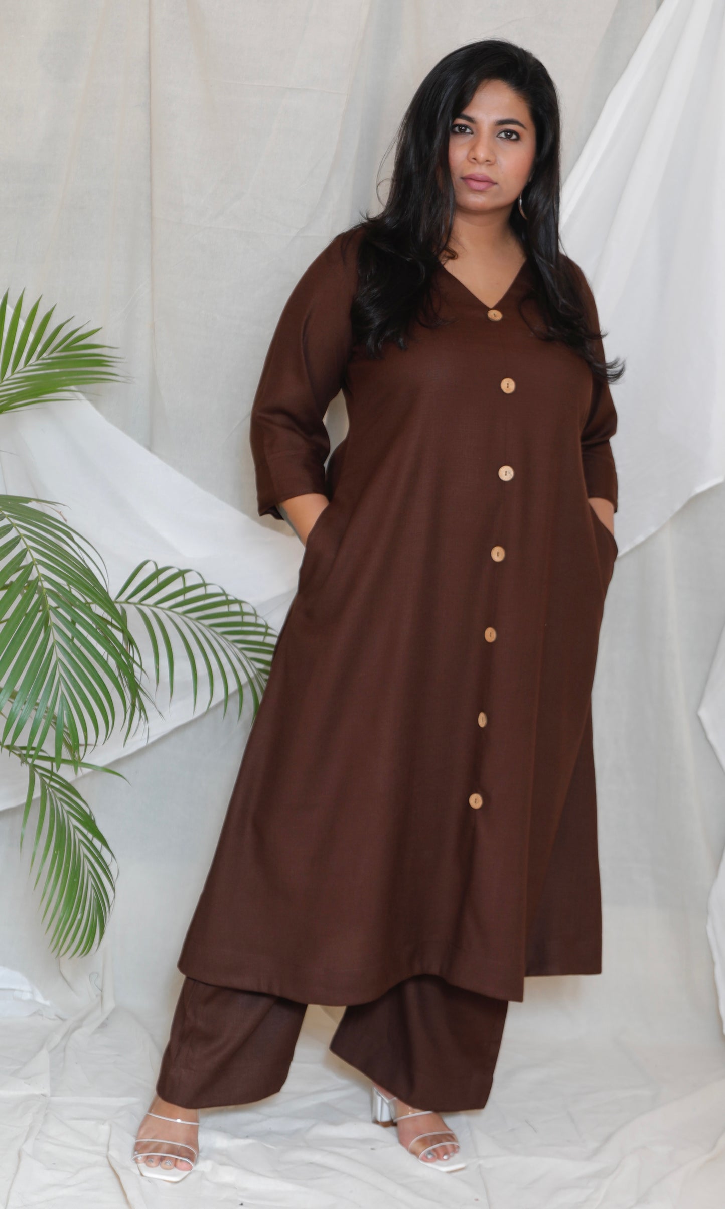 Meera - Co Ord set - BROWN - Soft Cotton