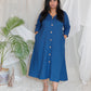Meera - DRESS or SET - MID NIGHT BLUE - Soft Cotton