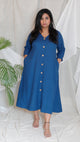 Meera - DRESS or SET - MID NIGHT BLUE - Soft Cotton