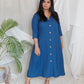 Meera - DRESS or SET - MID NIGHT BLUE - Soft Cotton