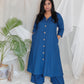 Meera - DRESS or SET - MID NIGHT BLUE - Soft Cotton