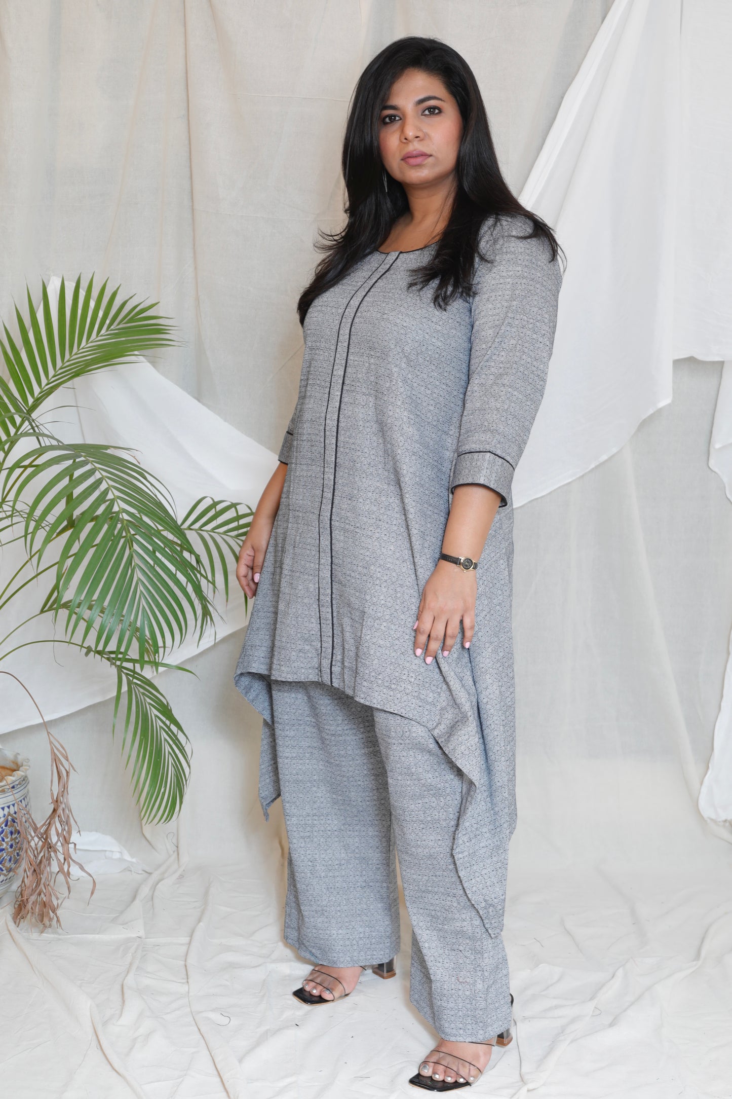ZINTA - CO ORD SET - JAQUARD COTTON - BLACK