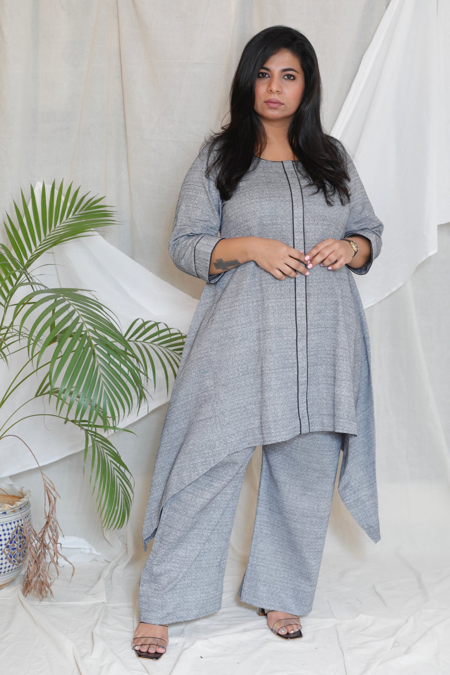 ZINTA - CO ORD SET - JAQUARD COTTON - BLACK