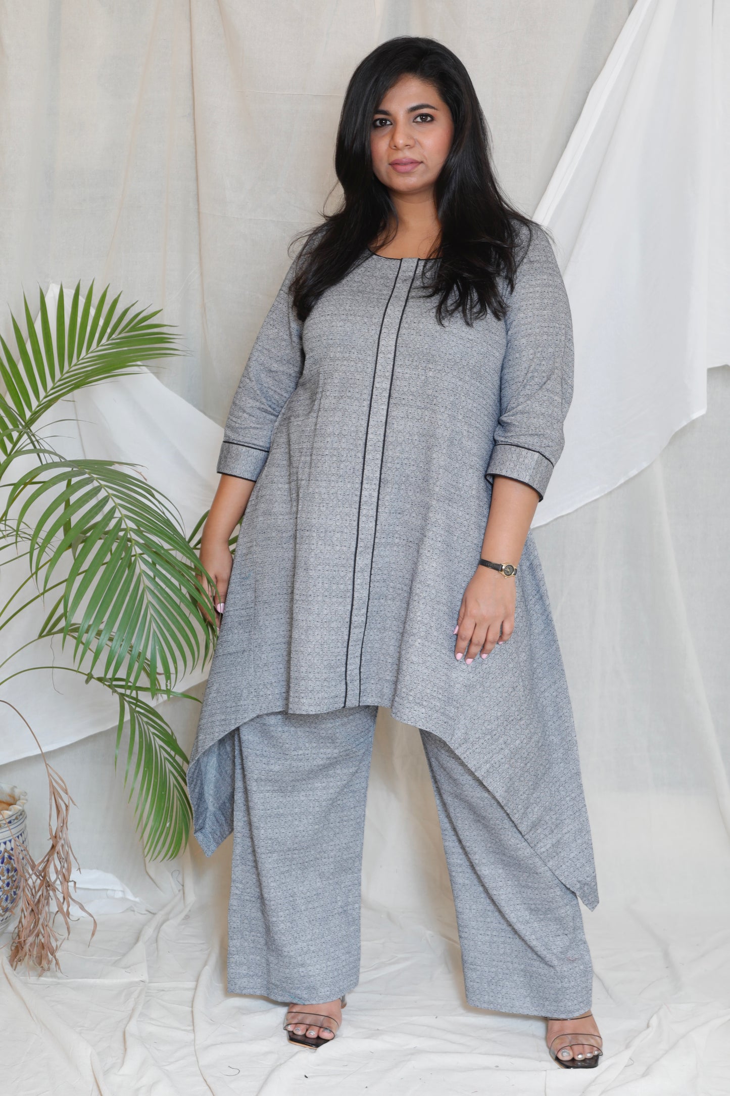 ZINTA - CO ORD SET - JAQUARD COTTON - BLACK