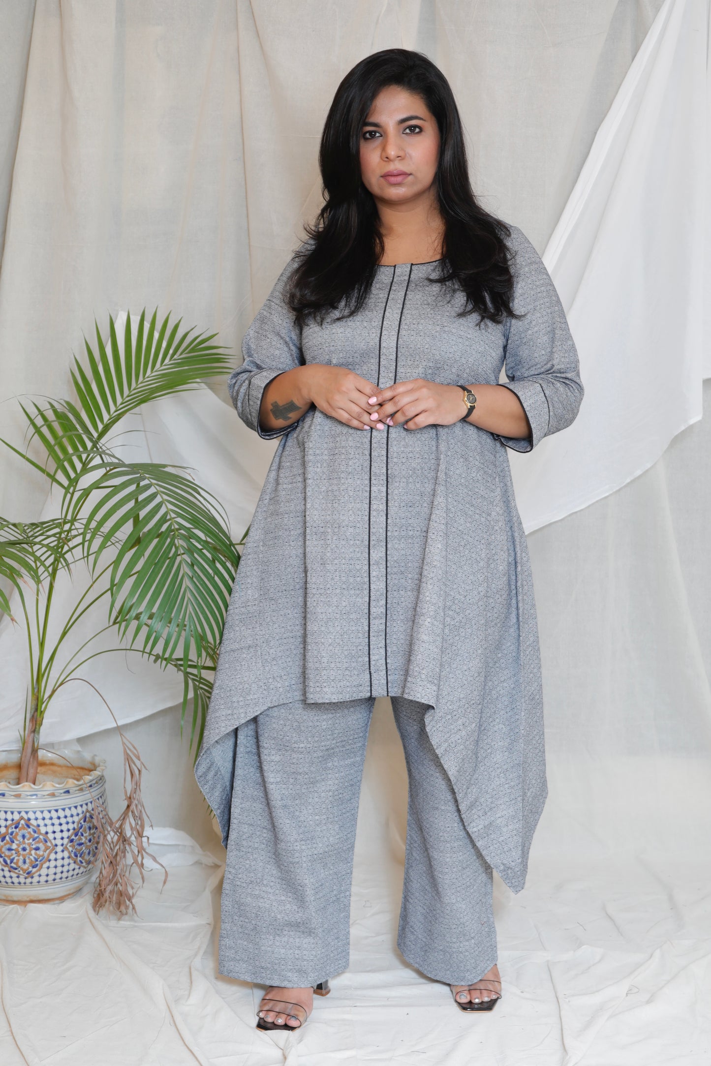 ZINTA - CO ORD SET - JAQUARD COTTON - BLACK